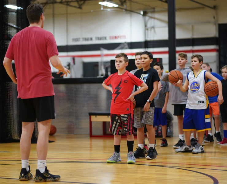 kids basketball league and coach