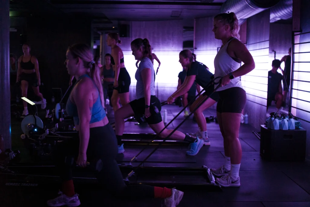people work out inside a Nordic Strong studio