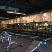 The interior of Gold's Gym Burnet Road
