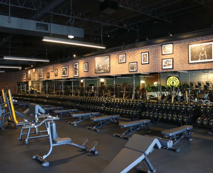 The interior of Gold's Gym Burnet Road