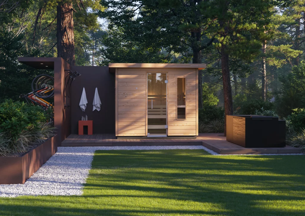 outdoor sauna by Kohler