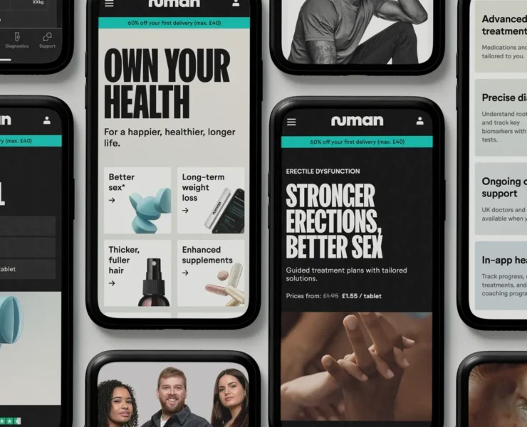 smartphones display the Numan app