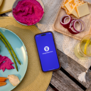 WeightWatchers app among food.