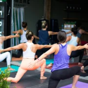 yoga class in action
