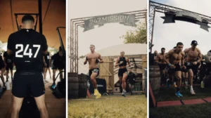 montage of phots of the 247:Mission fitness event