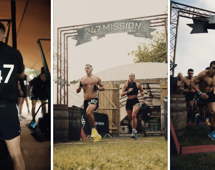 montage of phots of the 247:Mission fitness event