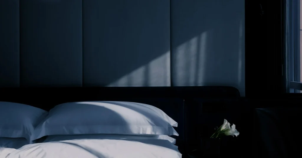 bed inside an Equinox Hotels room