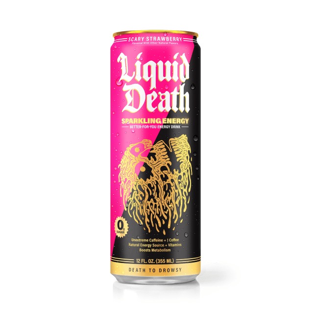 Liquid Death Sparkling Energy can