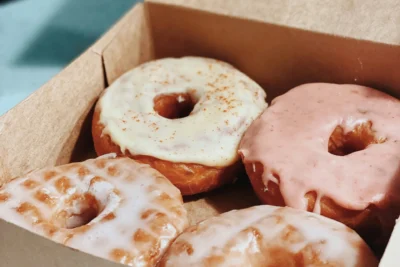 a box of ultra processed donuts.