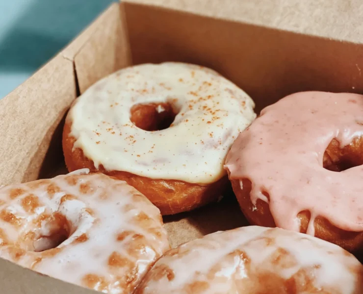 a box of ultra processed donuts.