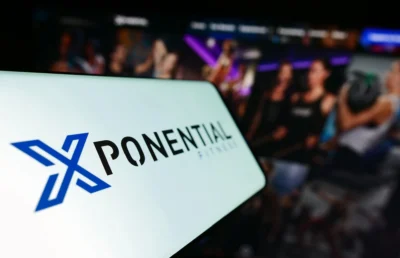 phone shows an Xponential Fitness logo