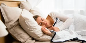 woman sleeping in a bed