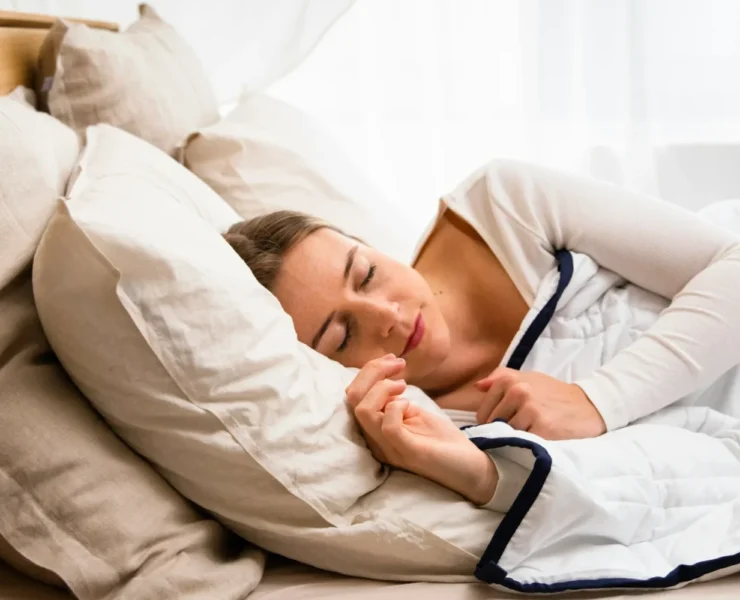 woman sleeping in a bed