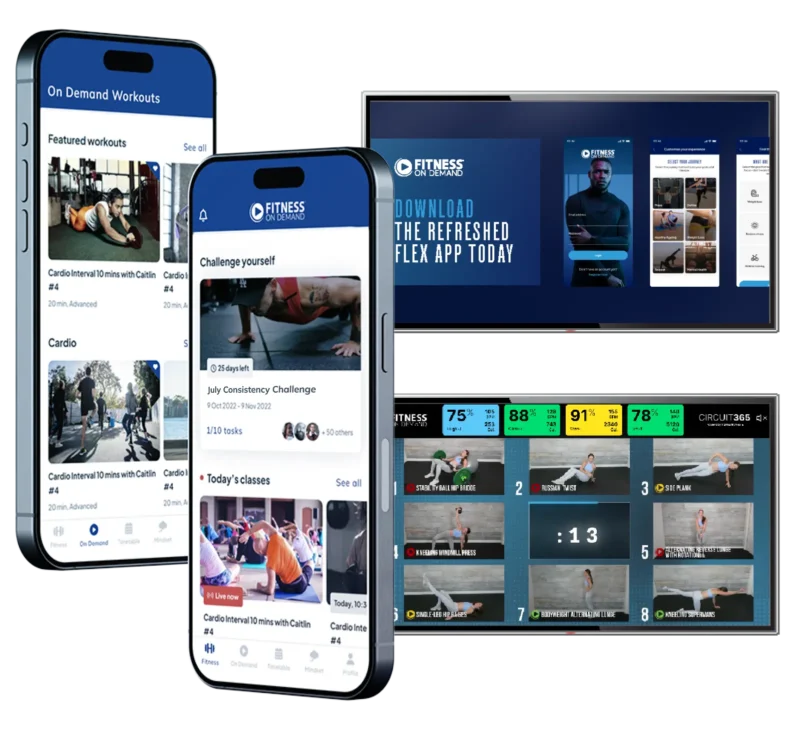 Fitness On Demand screens
