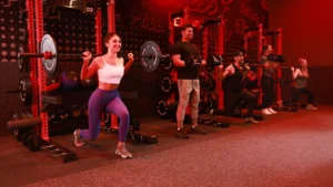 woman works out inside a Vasa Fitness studio room