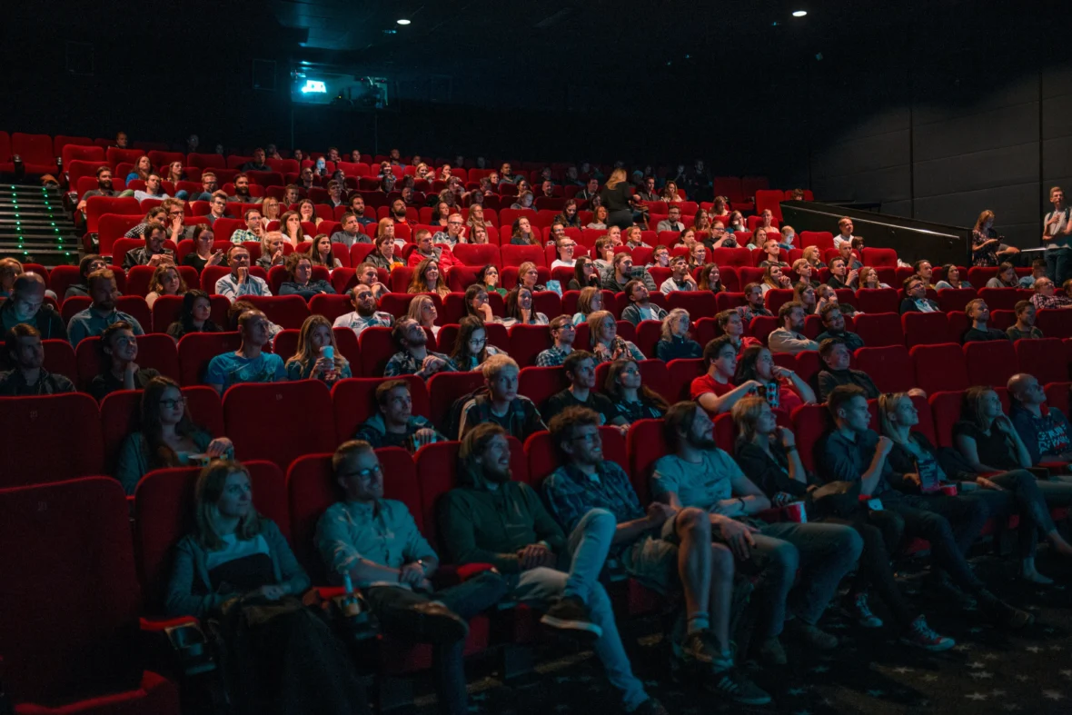 people inside of a movie theater