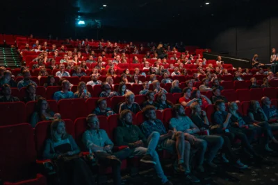 people inside of a movie theater