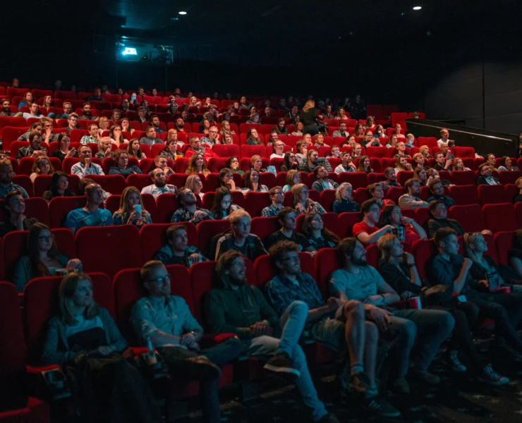 people inside of a movie theater