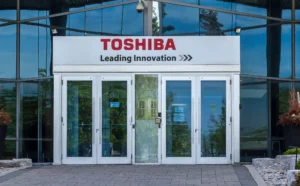 exterior of a Toshiba office entrance