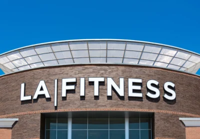 The exterior of an LA Fitness,