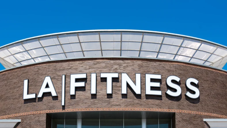 The exterior of an LA Fitness,