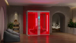 HaloRed O2 inside a wellness room