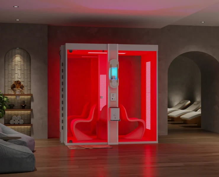 HaloRed O2 inside a wellness room