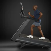 man on a Precor Breakaway treadmill