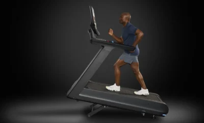 man on a Precor Breakaway treadmill