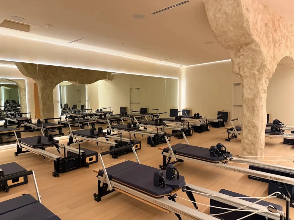 reformers inside a fitness studio
