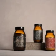 Ancient + Brave supplement bottles