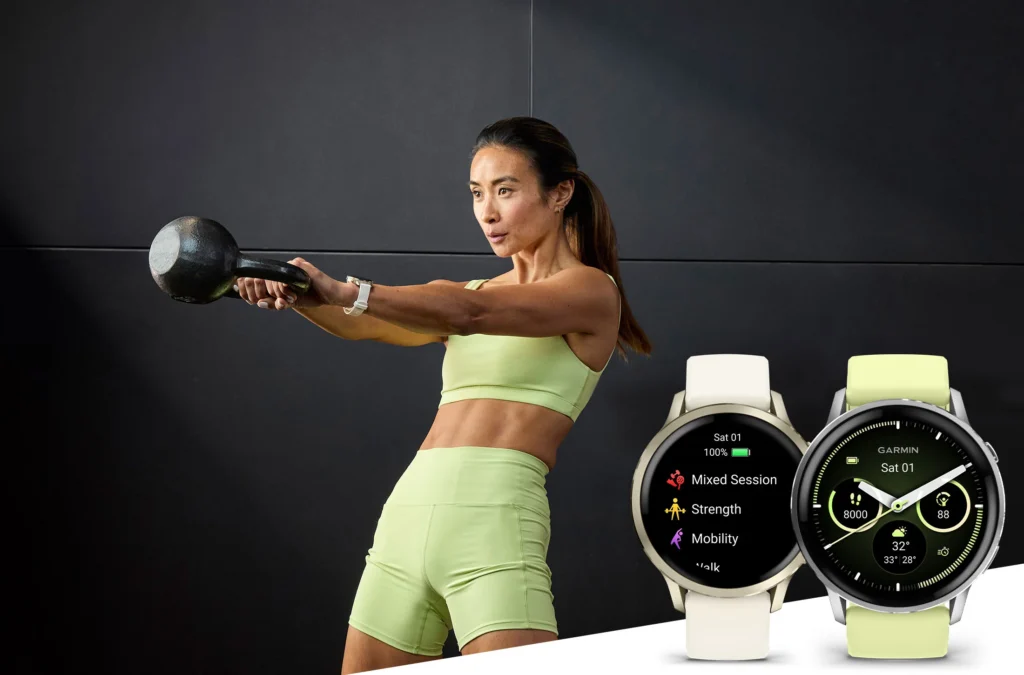 woman in a Garmin ad