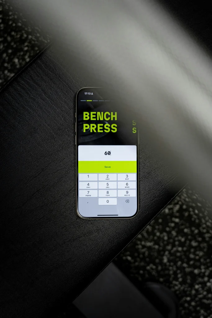 fitness app on a phone screen