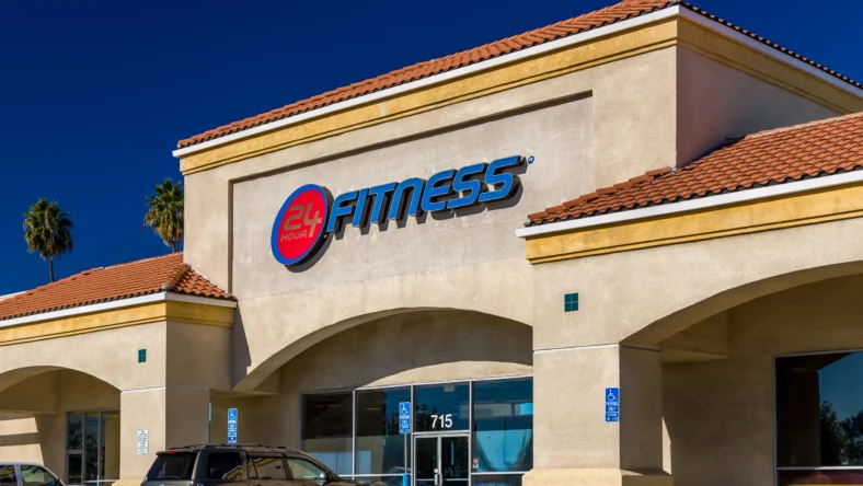exterior of a 24 Hour Fitness gym