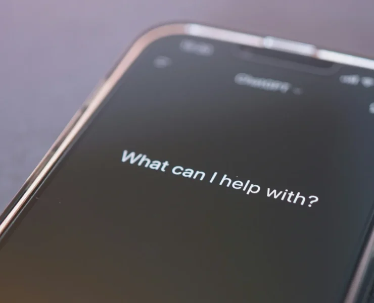 phone screen displays text