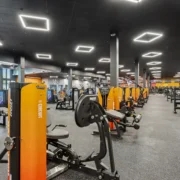 Interior of a CR Fitness-owned Crunch gym