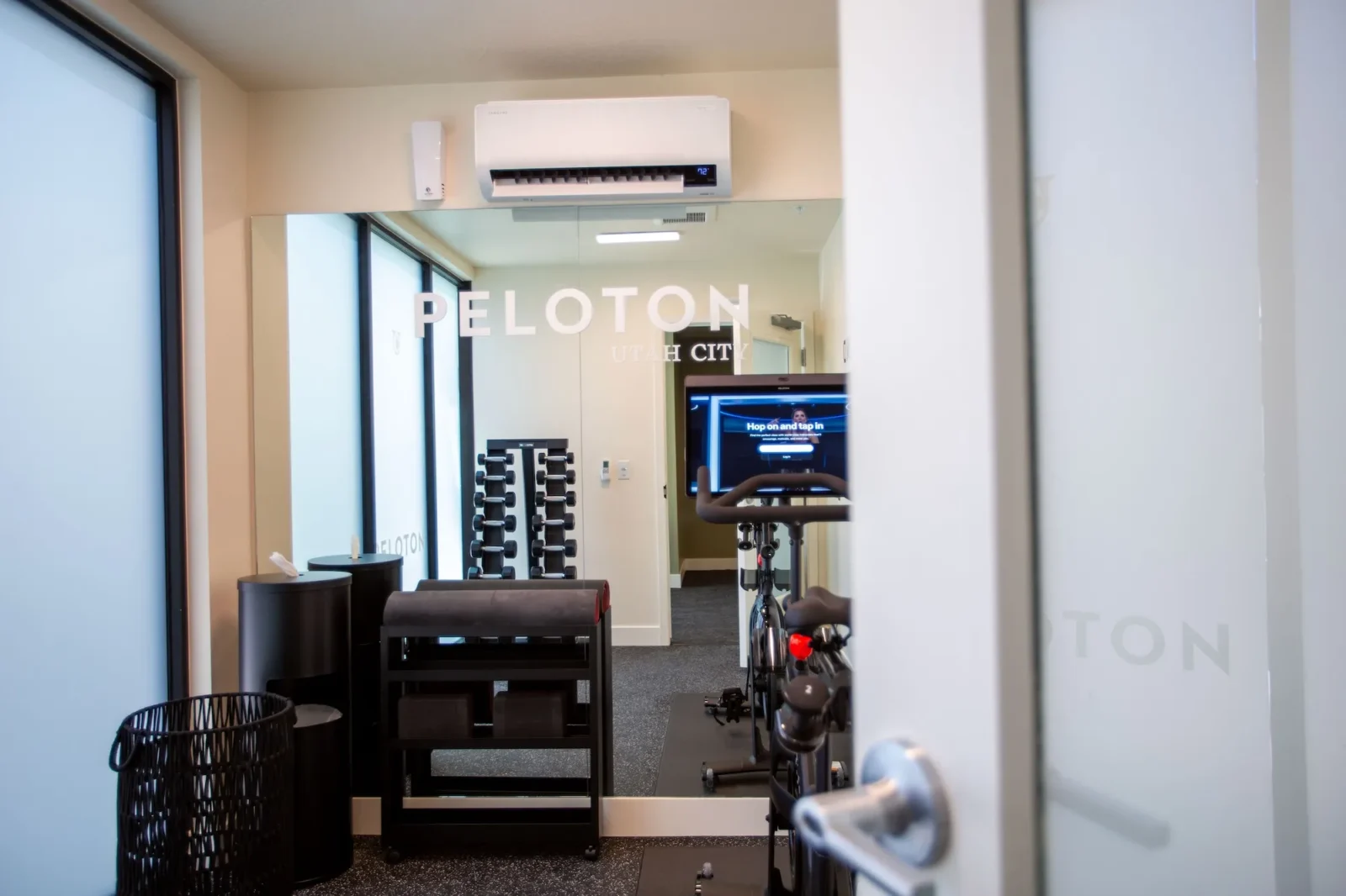 Peloton equipment inside a Utah City building