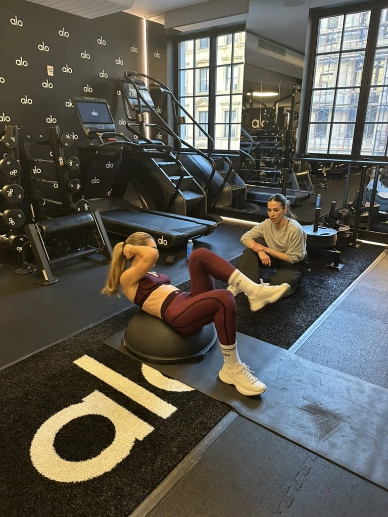 ATN's Elizabeth Ostertag at the Alo Gym in New York City