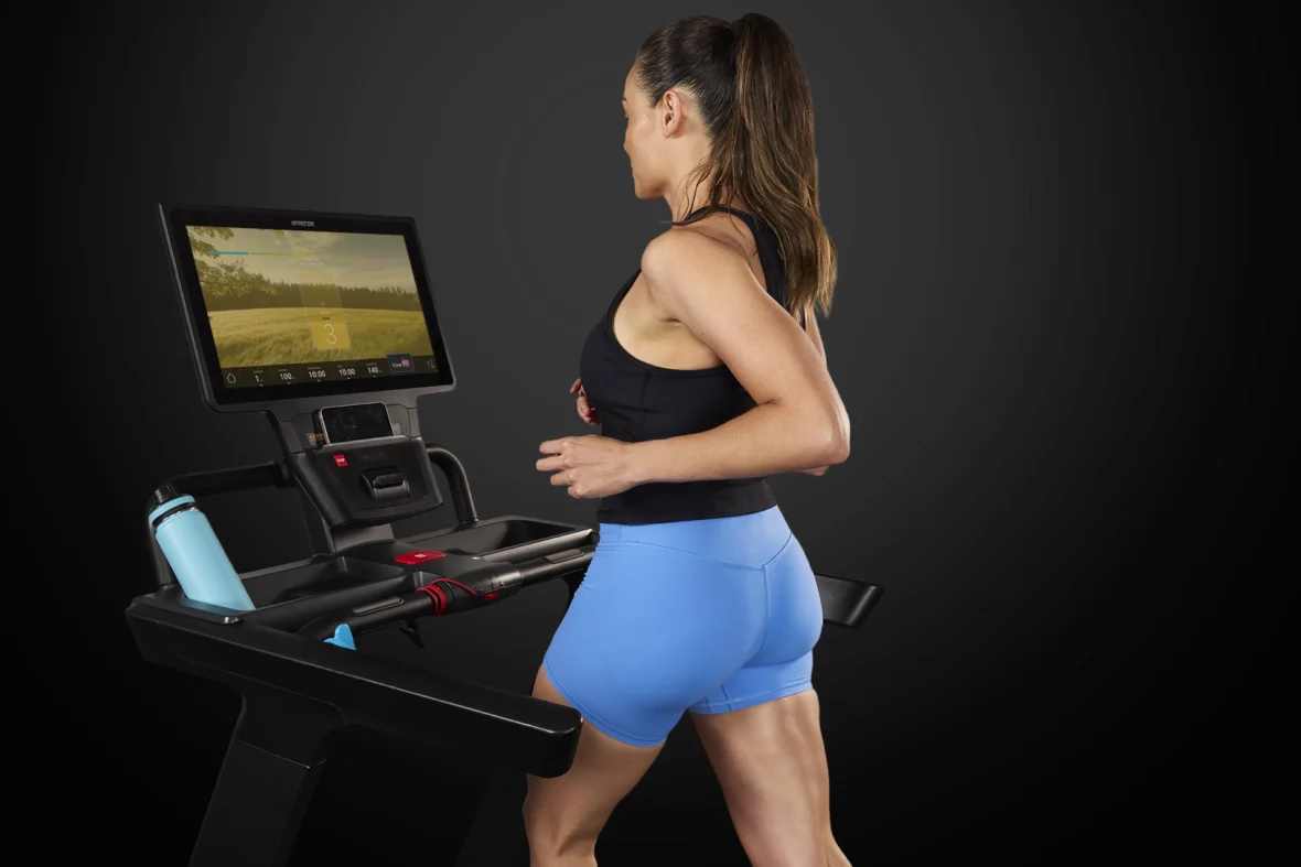 woman on a Precor treadmill