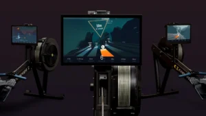 cardio machines display Ergatta gaming software