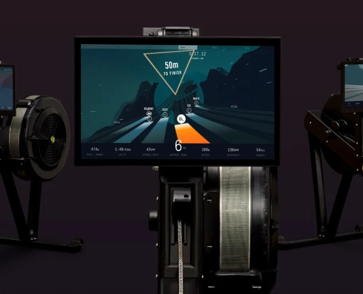 cardio machines display Ergatta gaming software