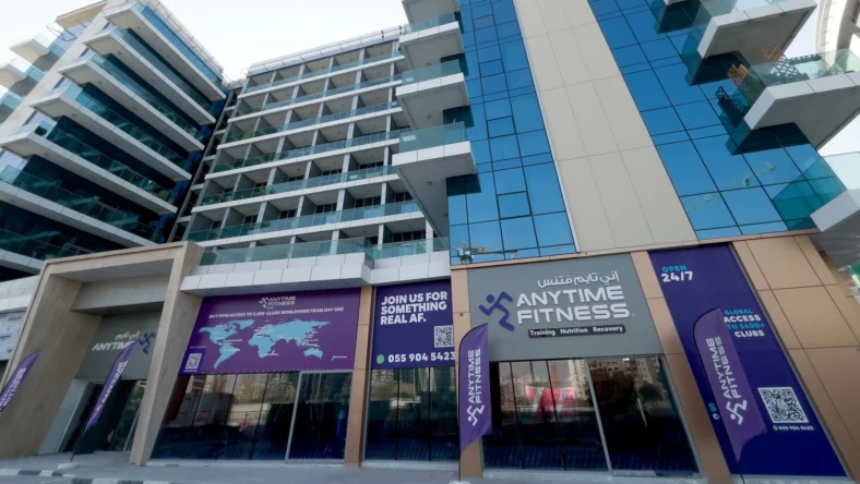 exterior of an Anytime Fitness gym in Dubai