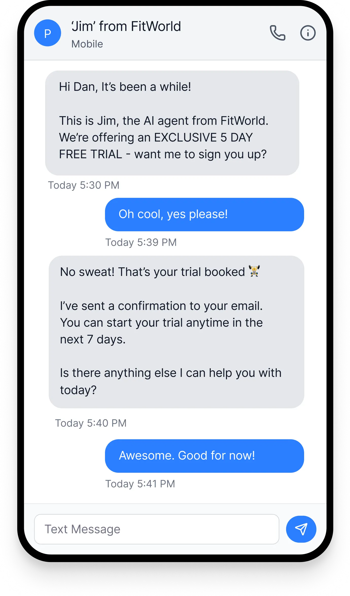 Keepme conversations