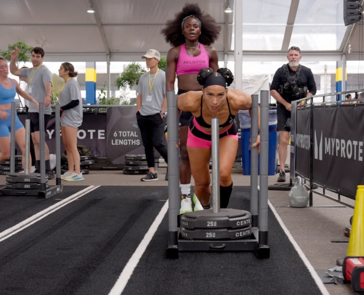 Peloton's Robin Arzón participates in a Hyrox event