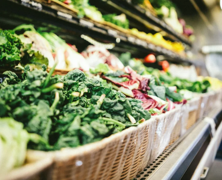 vegetables at the grocery store