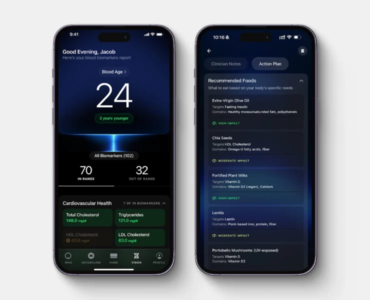 phone screens show the Ultrahuman app