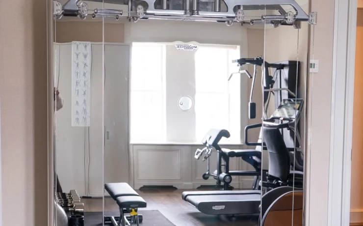 Technogym equipment inside a hotel room at The Mark