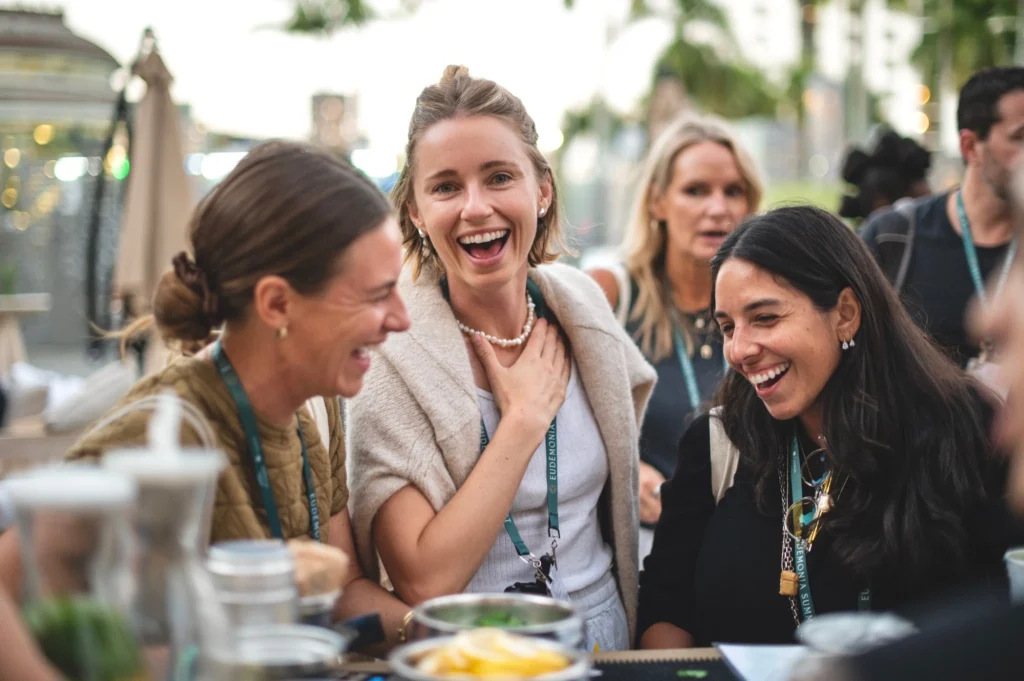 people converse during Eudemonia Summit 2025