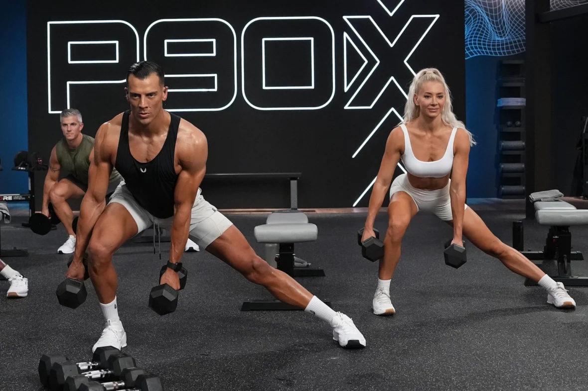 Waz Ashayer leads a "P90X: Generation Next" class