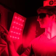 man inside a RedZone Sauna